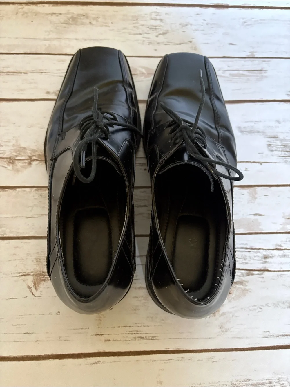 Calvin Klein Fedor Men's Black Square Toe Derby Oxford Shoes 9.5M